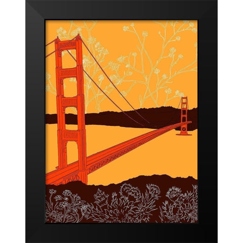 Golden Gate Bridge - Headlands Black Modern Wood Framed Art Print by Donahue, Shane