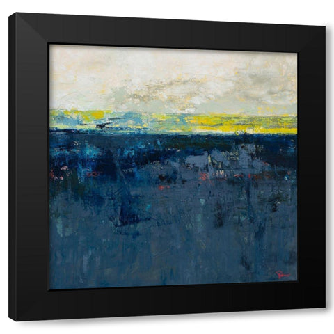 Clean Slate Black Modern Wood Framed Art Print with Double Matting by Dennis, Patrick
