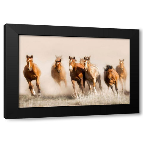 Outlaws Black Modern Wood Framed Art Print by Dearing, Lisa