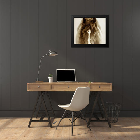 Ghost Horse Black Modern Wood Framed Art Print by Dearing, Lisa