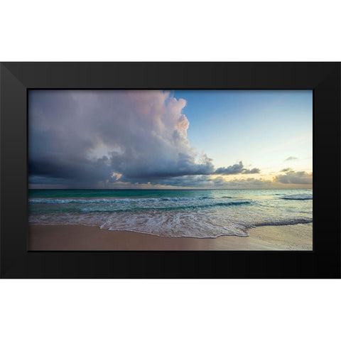 First Sunset in Paradise Black Modern Wood Framed Art Print by Davis, Lizzy