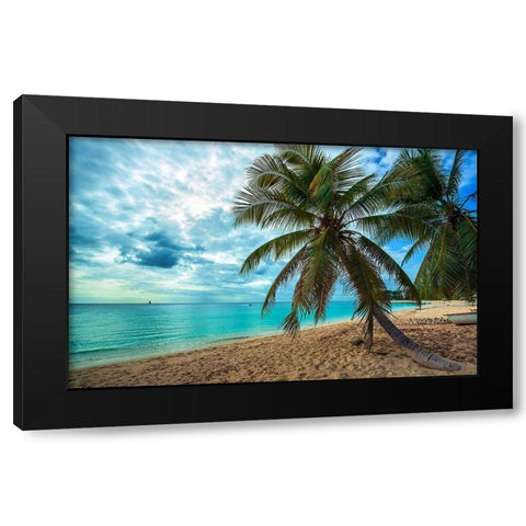 Palm Tree Dreams Black Modern Wood Framed Art Print with Double Matting by Davis, Lizzy