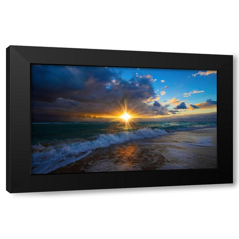 Sunrise Over Miami Beach Black Modern Wood Framed Art Print with Double Matting by Davis, Lizzy