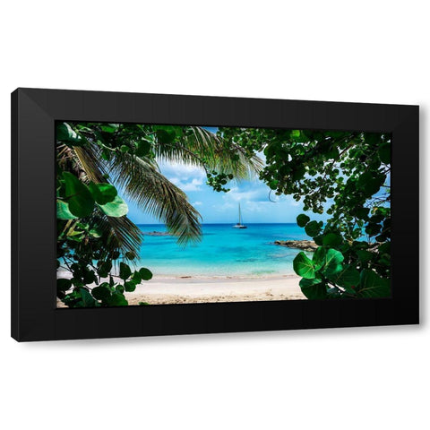 Window to Paradise Black Modern Wood Framed Art Print with Double Matting by Davis, Lizzy