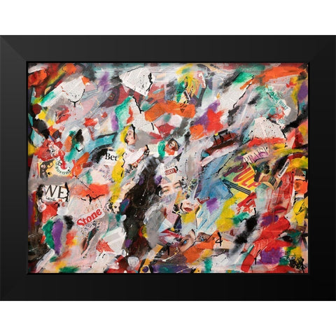 Meditations No. 4 Black Modern Wood Framed Art Print by Dick, Steven