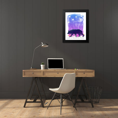 California Stars Black Modern Wood Framed Art Print by Donahue, Shane