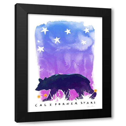 California Stars Black Modern Wood Framed Art Print with Double Matting by Donahue, Shane