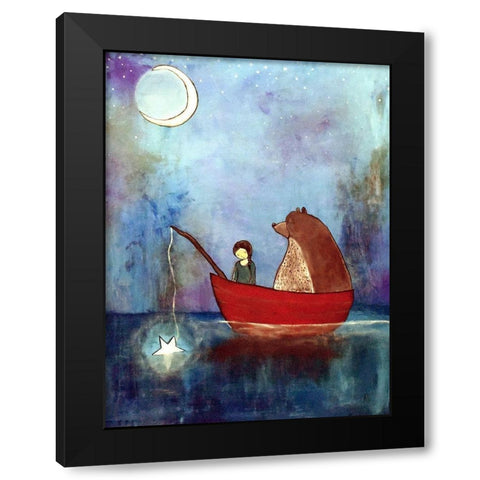 A Summer Night Black Modern Wood Framed Art Print by Doss, Andrea