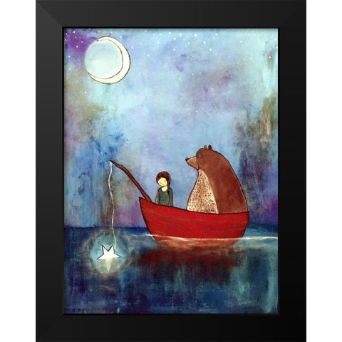 A Summer Night Black Modern Wood Framed Art Print by Doss, Andrea
