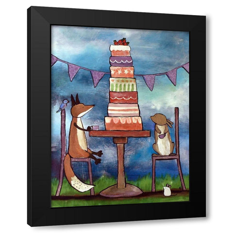 A Very Tall Cake Black Modern Wood Framed Art Print with Double Matting by Doss, Andrea