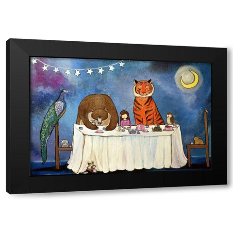 Cake and Tea Black Modern Wood Framed Art Print by Doss, Andrea