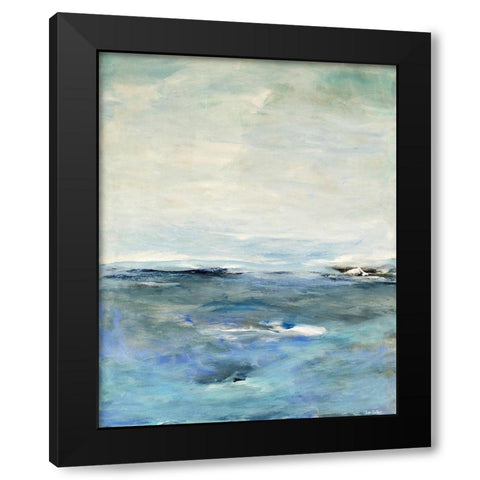 Blue Horizon 1 Black Modern Wood Framed Art Print with Double Matting by Dubois, Lori