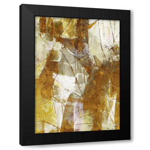 Gold Matrix 1 Black Modern Wood Framed Art Print with Double Matting by Dubois, Lori