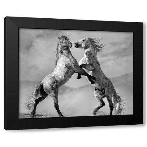Challengers Black Modern Wood Framed Art Print with Double Matting by Dearing, Lisa