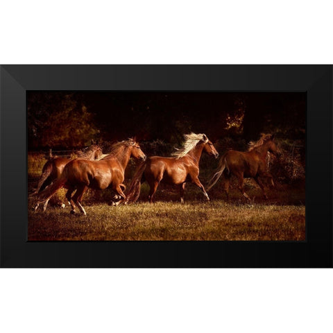 Fire and Grace Black Modern Wood Framed Art Print by Dearing, Lisa