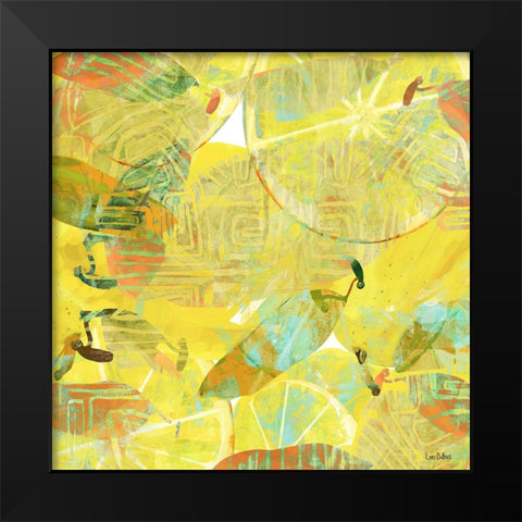 Tropical Tapestry 1 Black Modern Wood Framed Art Print by Dubois, Lori