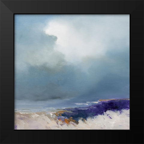 On The Beach Black Modern Wood Framed Art Print by Dennis, Patrick