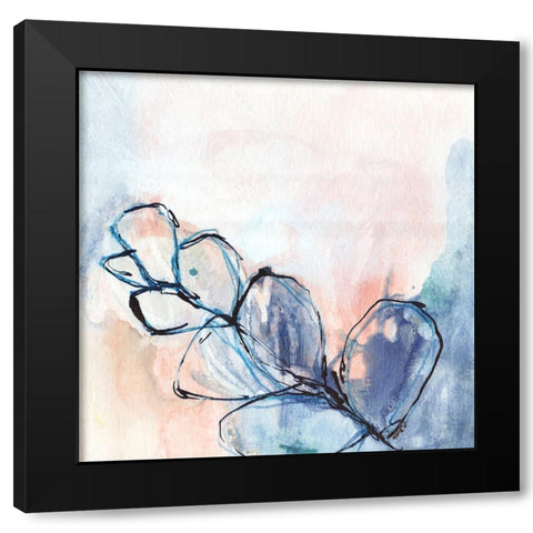 Grow - Pink Promises Black Modern Wood Framed Art Print by DelValle, Patty