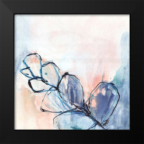 Grow - Pink Promises Black Modern Wood Framed Art Print by DelValle, Patty