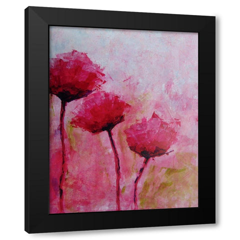 Perceptions Black Modern Wood Framed Art Print by DelValle, Patty