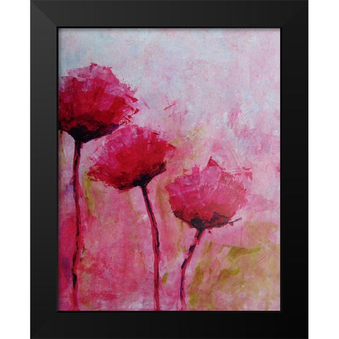 Perceptions Black Modern Wood Framed Art Print by DelValle, Patty