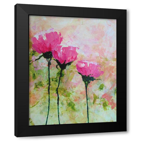 Wide Open Black Modern Wood Framed Art Print by DelValle, Patty