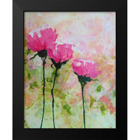 Wide Open Black Modern Wood Framed Art Print by DelValle, Patty