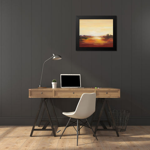 Opening Black Modern Wood Framed Art Print by Davies, Sarah