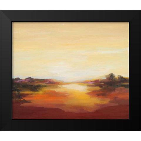 Opening Black Modern Wood Framed Art Print by Davies, Sarah