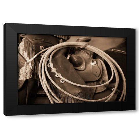 Cowgirls Lasso Black Modern Wood Framed Art Print by Dearing, Lisa