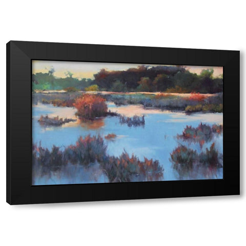 Ace Basin Creek Black Modern Wood Framed Art Print by Dukes, Madeline