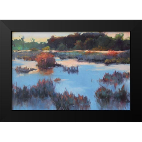Ace Basin Creek Black Modern Wood Framed Art Print by Dukes, Madeline