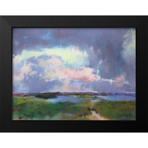 Converging Storms Black Modern Wood Framed Art Print by Dukes, Madeline