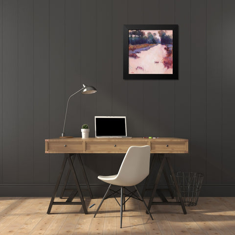 Coral Dawn Black Modern Wood Framed Art Print by Dukes, Madeline