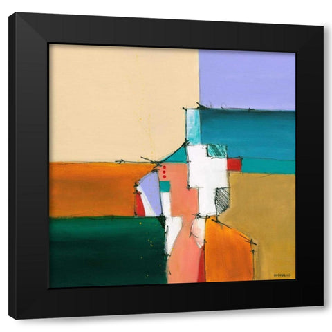 Beachcomber I Black Modern Wood Framed Art Print by DiGiulio, Joe