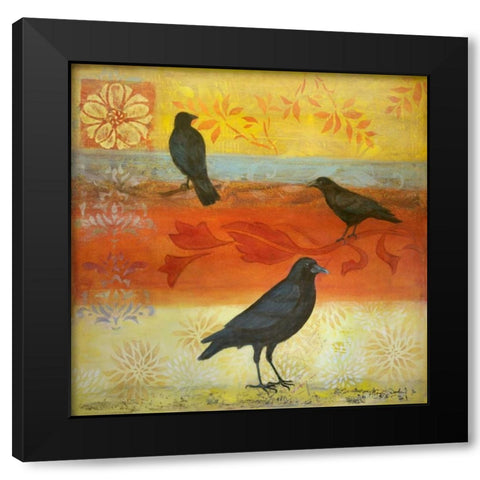 Crow Crossroads Black Modern Wood Framed Art Print by Donharl, Margaret