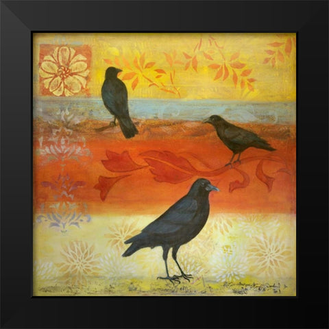 Crow Crossroads Black Modern Wood Framed Art Print by Donharl, Margaret