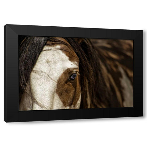 Blue Black Modern Wood Framed Art Print with Double Matting by Dearing, Lisa