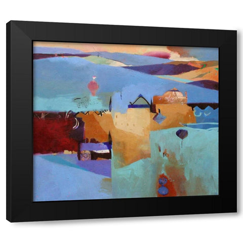 Blue Atlas Black Modern Wood Framed Art Print with Double Matting by Dudgeon, Gerry