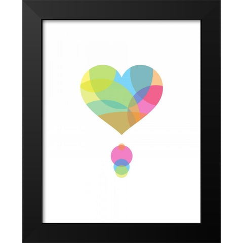 Colors of a Heart Black Modern Wood Framed Art Print by Dalyan, Volkan