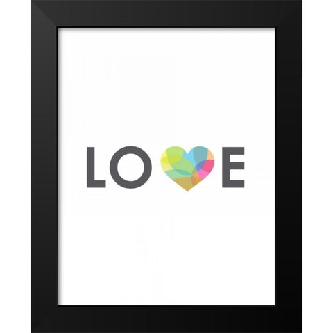 Love Black Modern Wood Framed Art Print by Dalyan, Volkan