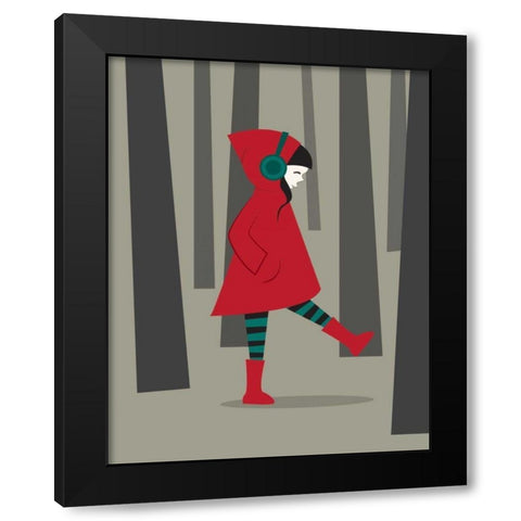 There Is No Wolf Black Modern Wood Framed Art Print with Double Matting by Dalyan, Volkan