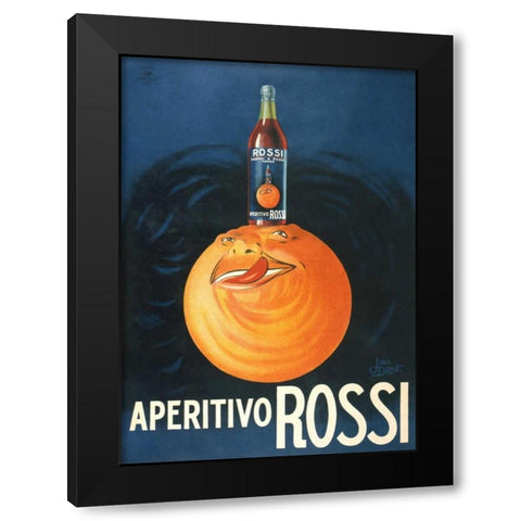 Aperitivo Rossi Black Modern Wood Framed Art Print by Droit, Jean