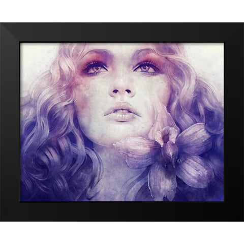 July Black Modern Wood Framed Art Print by Dittman, Anna