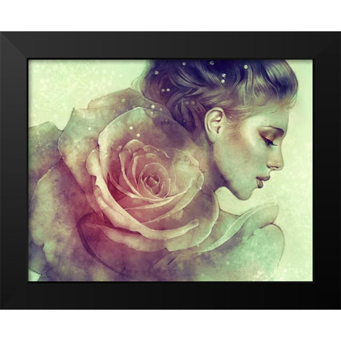 June  Black Modern Wood Framed Art Print by Dittman, Anna