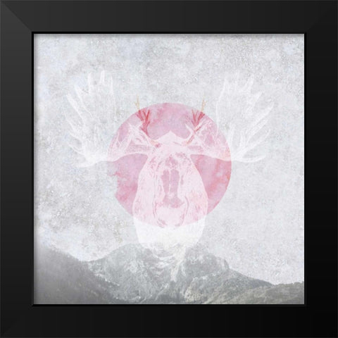 Moose 1 Black Modern Wood Framed Art Print by Duncan-He, Louis