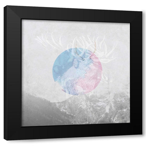 Moose 2 Black Modern Wood Framed Art Print by Duncan-He, Louis