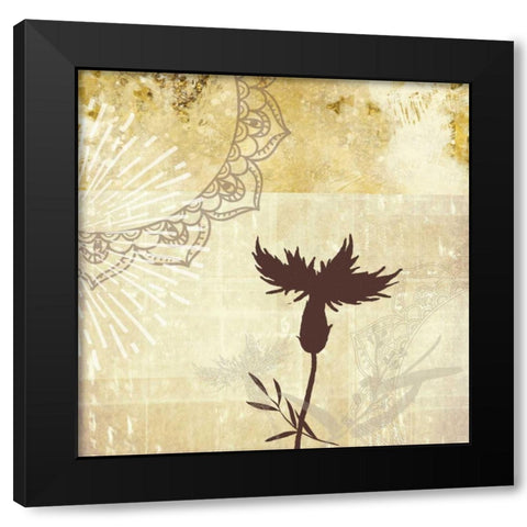 Golden Henna Breeze 2 Black Modern Wood Framed Art Print with Double Matting by Duncan-He, Louis