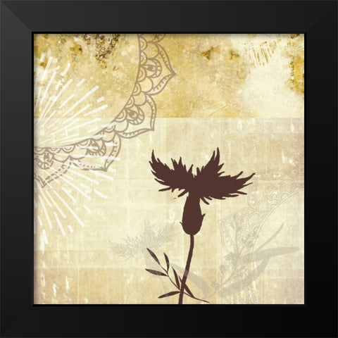 Golden Henna Breeze 2 Black Modern Wood Framed Art Print by Duncan-He, Louis