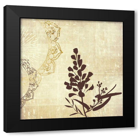 Henna Highlights 2 Black Modern Wood Framed Art Print with Double Matting by Duncan-He, Louis